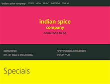 Tablet Screenshot of indianspiceco.com